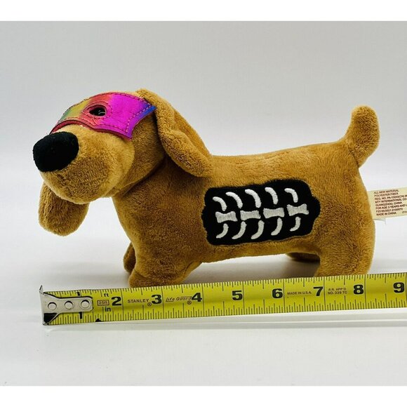 Halloween Skeleton Dachshund Plush Dog Stuffed Animal Brown Rainbow Mask Walmart - Picture 8 of 8